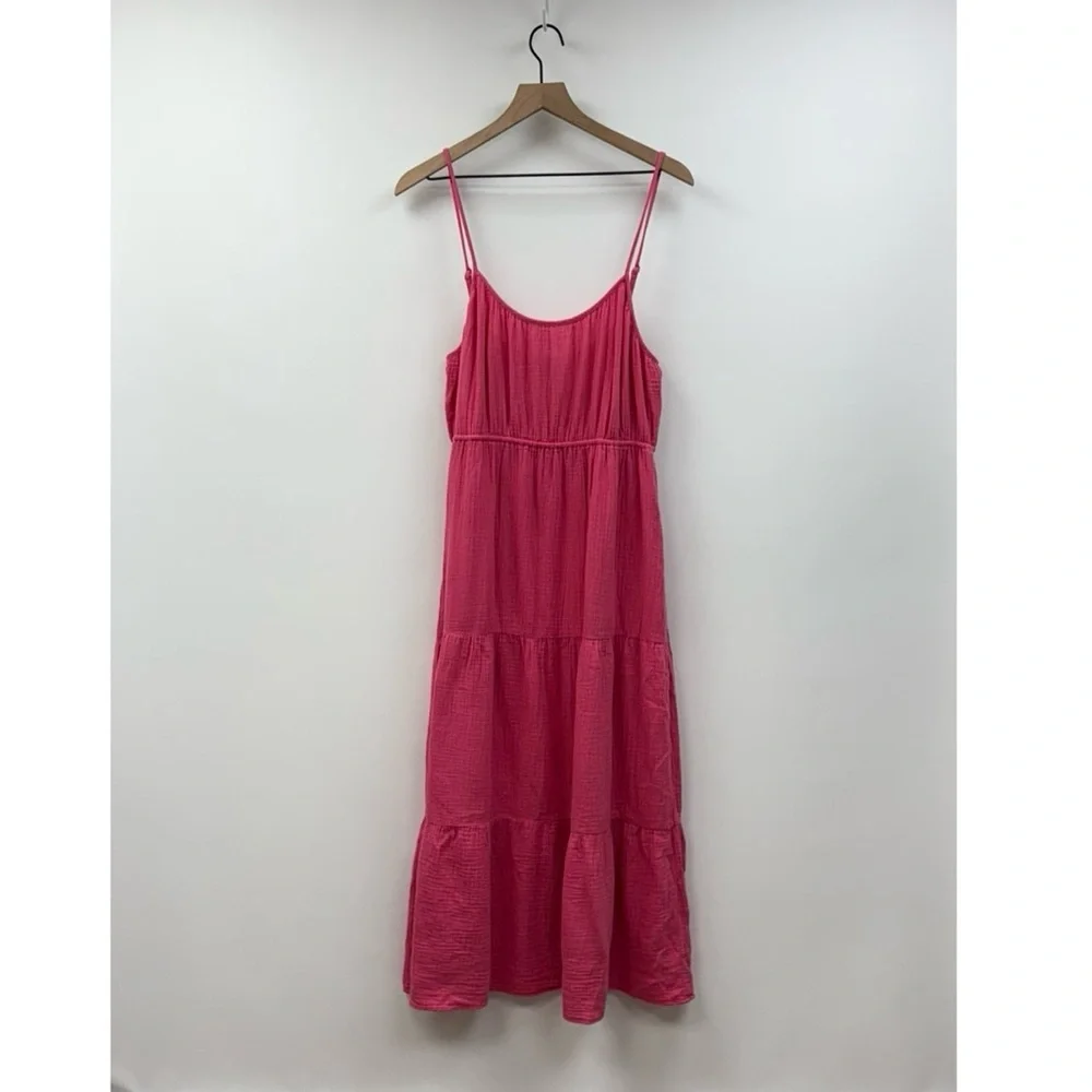 Women's Pink Tiered Maxi Dress - Unbranded